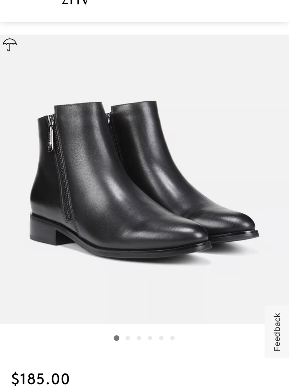 Blondo Waterproof Black Leather Ankle Boots with Side Zip 10M
